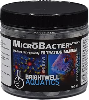 Brightwell Aquatics MicroBacter Lattice Medium – Porous Biological Filtration Medium for use in Freshwater, Planted, Brackish Aquariums and Systems, 500 ml