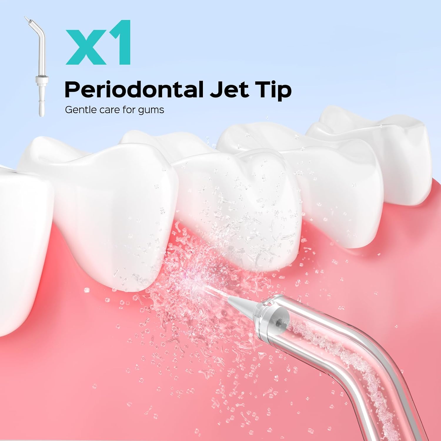 COSLUS Professional Water Flosser Replacement Heads: Only Compatible Water Dental Pick E2, Oral Irrigator Refill Heads Jet Tips 5 Pieces