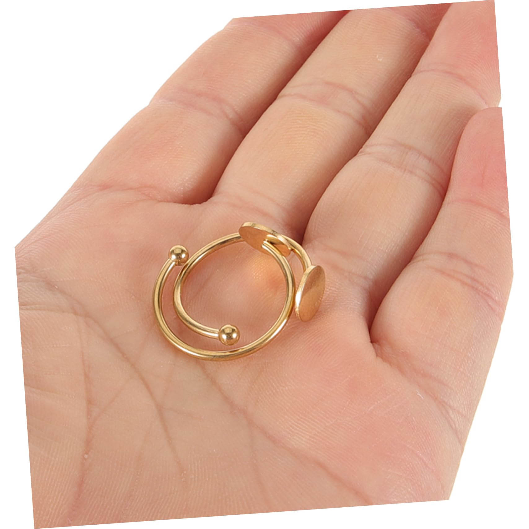 SHINEOFI 50pièces Anneaux Réglables Pour Fabrication De Bijoux Supports De Bagues Ajustables Matériel De Création