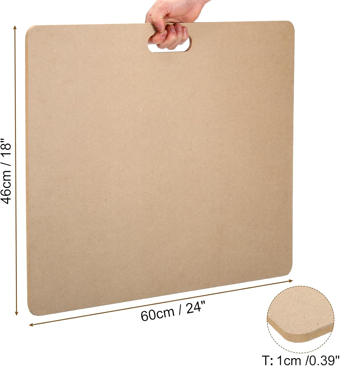 PATIKIL 2 Pack Wedging Board for Pottery 18" x 24" Clay Board Portable Plaster Modeling Board with Built-in Handle for Pottery Clay Ceramics