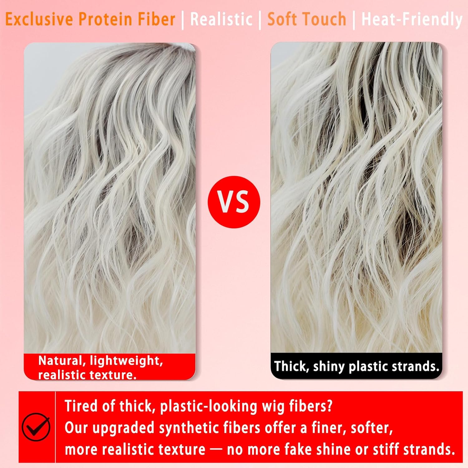 WIGYY Short Platinum Blonde Bob Wig with Bangs for White Women – 13IN Wavy Synthetic Wig, Glueless Adjustable Cap, Realistic Protein Fiber, Heat-Resistant Daily Wear Wig