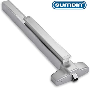 Extra Heavy Duty Commercial 36 Panic Push Bar, Door Lock, Panic Exit Device Ansi Grade 1 and UL CUL 3H Fire Rated with Dogging Function Aluminium Material