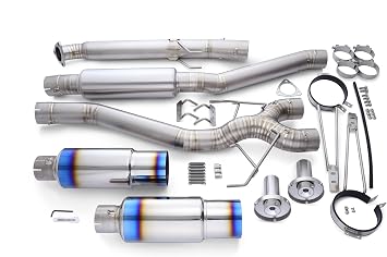 TOMEI Full Titanium Muffler Kit Compatible with Civic Type-R FL5, Type D Exhaust Dual Exit - TB6090-HN06E