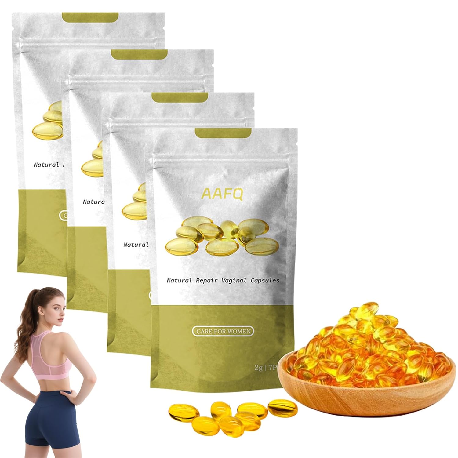 Tender Natural Capsules, Natural Repair Vagianal Capsules, Instant Anti-Itch Detox Products, Tighten Vaginal capsules for Women (4)