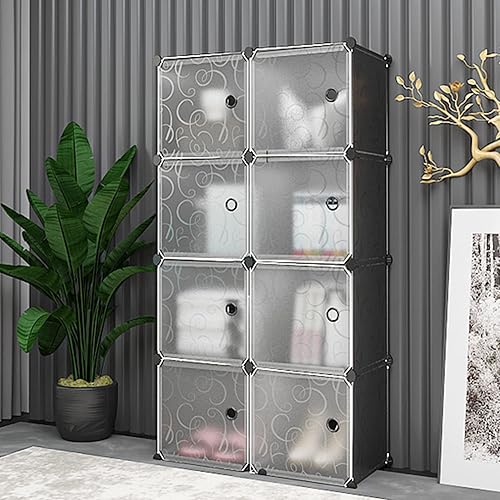 Miniatura 3 de Organizador de armario de almacenamiento en cubos organizador de 8 cubos estantes de almacenamiento de plástico apilables armario modular