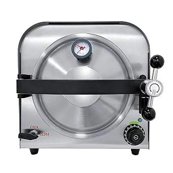 Autoclave Machine 14L Steam Sterilizer 110V 900W, High Temperature Lab Equipment with 3 Trays, Stainless Steel 304 Pressure Sterilizing Device for Professional Tools