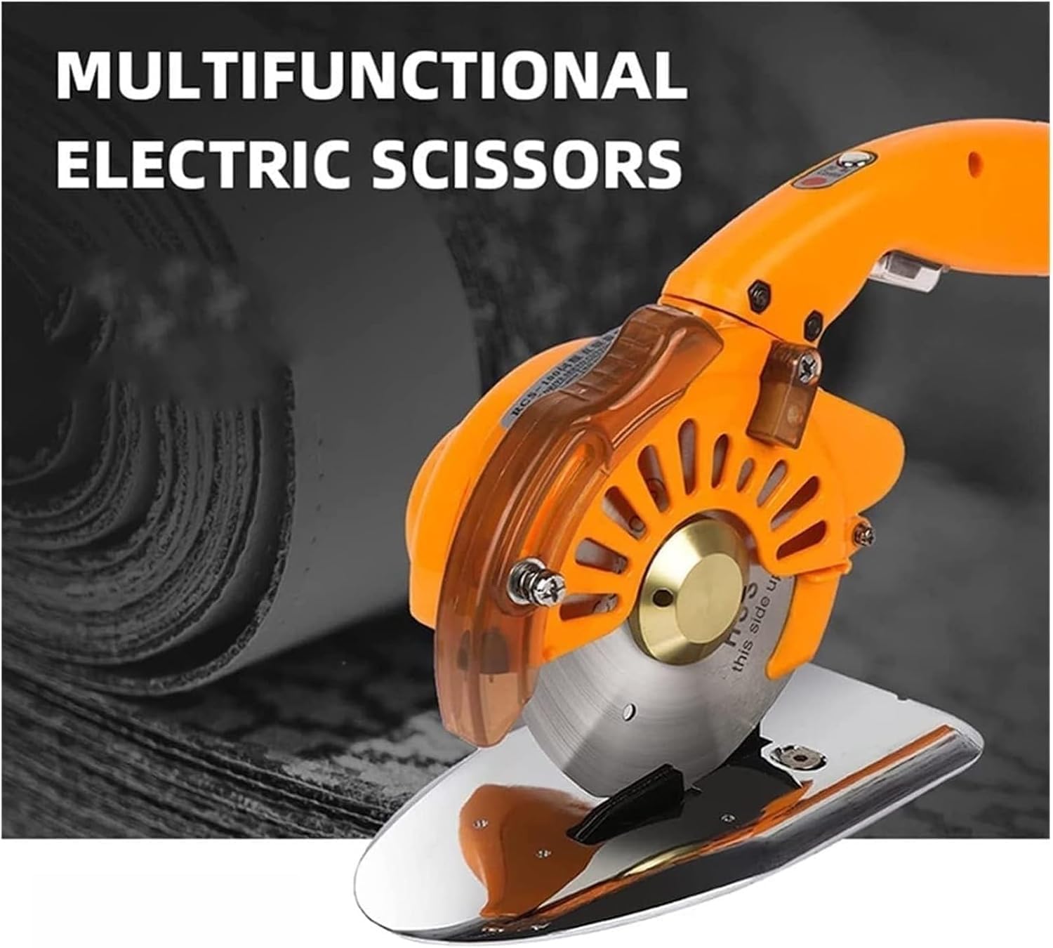 ERICAT Electric Rotary Fabric Cutter, Handheld Cloth Cutting Machine with LED Light, Automatic Knife Sharpening and Lifter Protection Device, Fasting Cutting and Save Time, for Leather/Paper Cutting image 2