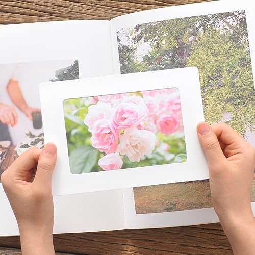 Miniatura 4 de Monolike Marcos de fotos de papel de 4 x 6 pulgadas, color blanco, paquete de 20 unidades, se adapta a fotos de 4 x 6 pulgadas