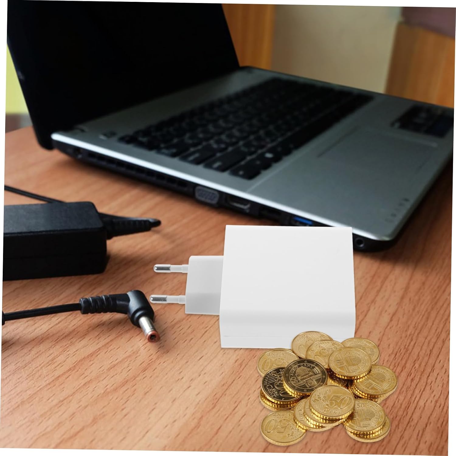 Realistic Charger Safe Secret Case for Money and Jewelry White Plastic image 3