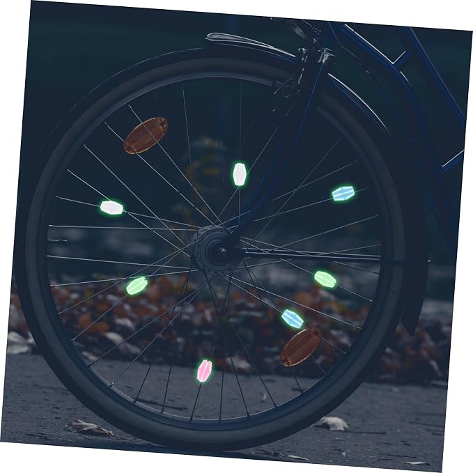 Kisangel 36 piezas cuentas luminosas para radios de bicicleta miniatura 7
