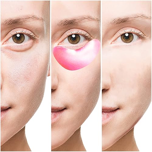 Miniatura 5 de Reengull Máscara de ojos de colágeno blanco, 30 pares de parches dorados de cristal para ojos hinchados y ojeras  Parece menos cansado y reduce las