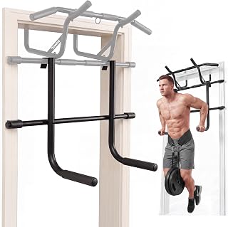 DMoose Fitness Dip Station - Heavy Duty Parallel Bars for Bodyweight Training, Stable Steel Frame, Home Gym Equipment (Midnight Black)