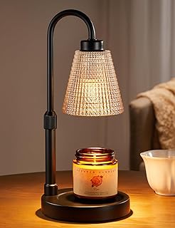 Innqoo Amber Candle Warmer Lamp with Timer, Dimmable Candle Warmer for Jar Candles, Height Adjustable Wax Melts Warmer, Birthday Gifts for Women Mom, House Warming Gifts New Home Decor