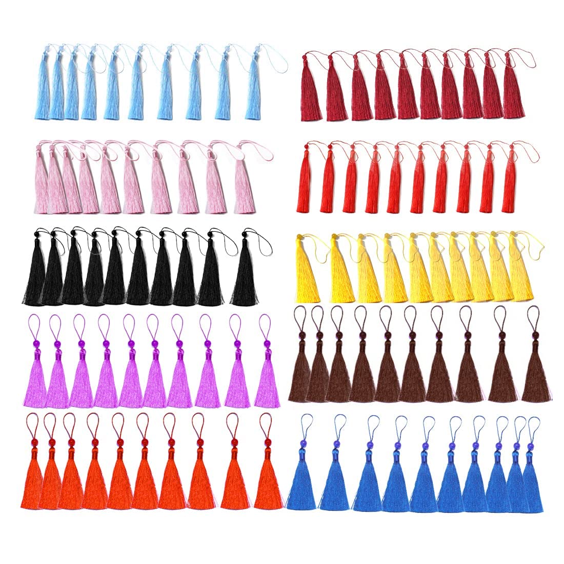 200 Glands Et Pompons DIY Dtoterul - 20 Couleurs, Polyester, 13 Cm, Décoration Artisanat