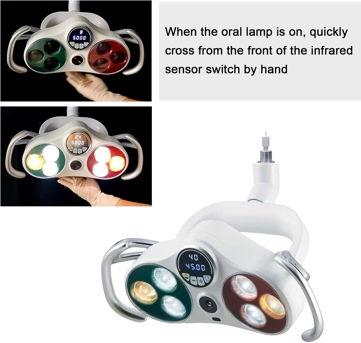 Ceiling-Mounted LED Operation Examination Light Lamp w/Camera Video Recording