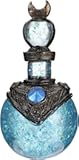 Enchanted Mermaid Potion Bottle - Resin Crystal Gemstone Wishing Bottle with Shiny Metallic Finish, Unique Magic Moonlight Decor for Home or Office, Gift for Witch & Wizard Cosplay Accessory (blue)