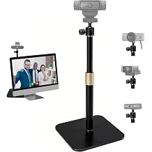 Tabletop Webcam Stand, Webcam Arm Holder Mount for Logitech C920 C930 C922 StreamCam C925e C615 Brio 4K Webcams