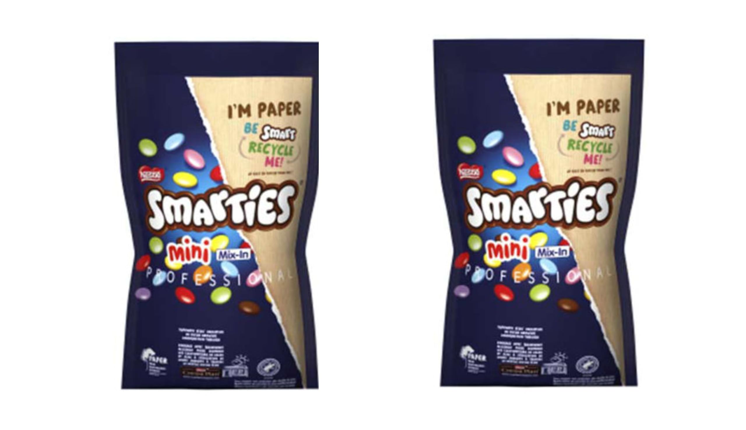 Chocolate SMARTIES Mini 500g x2 - Ideal for ice cream, milkshakes, hot chocolate, cakes and waffles