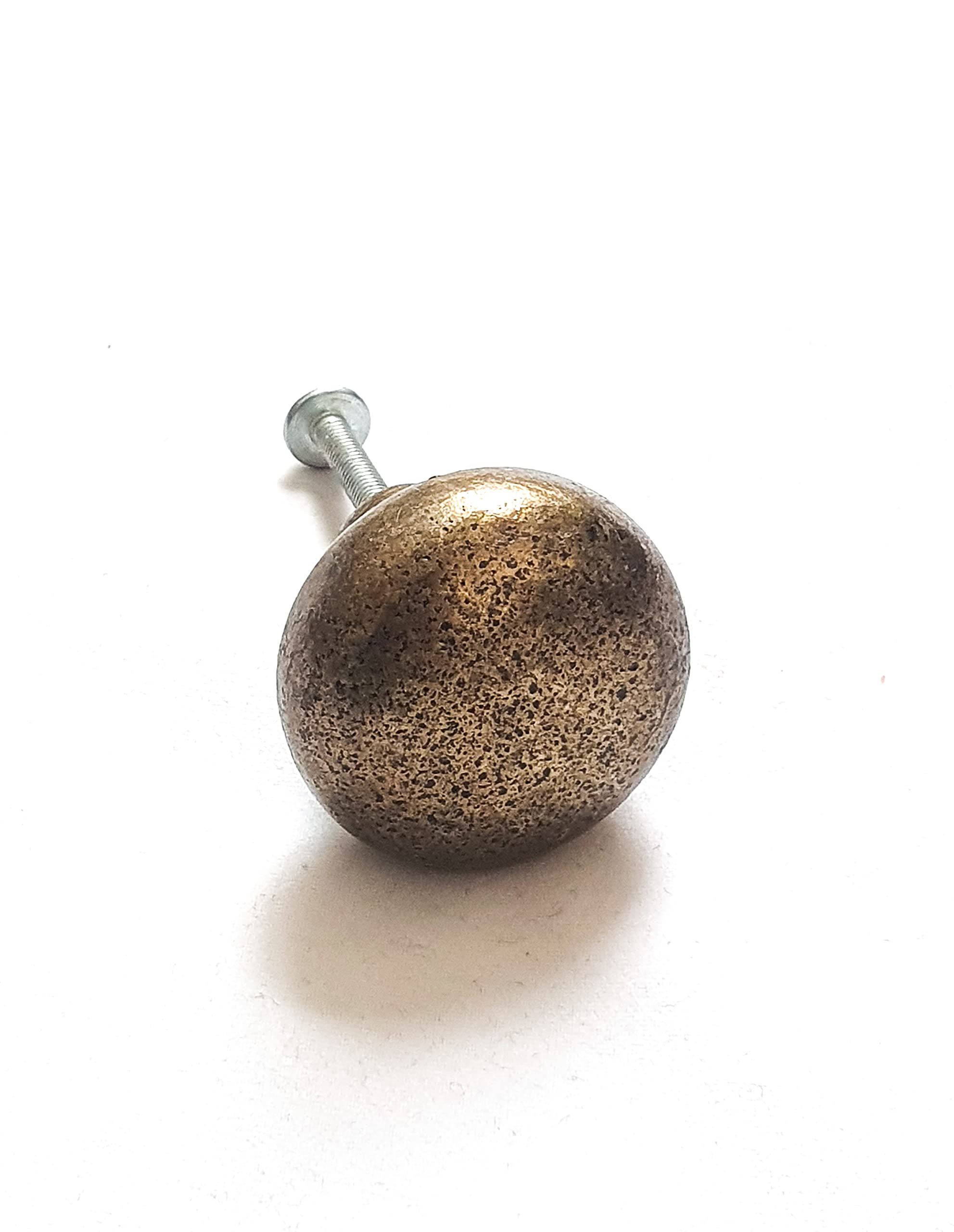 Manor Black Drawer Cabinet Wardrobe Knob Pull Antique Brass 40Mm