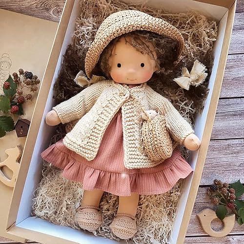 Yostyle Birthday Gift of Waldorf Handmade Doll(13.38x9.44x3.54 inches) (A)