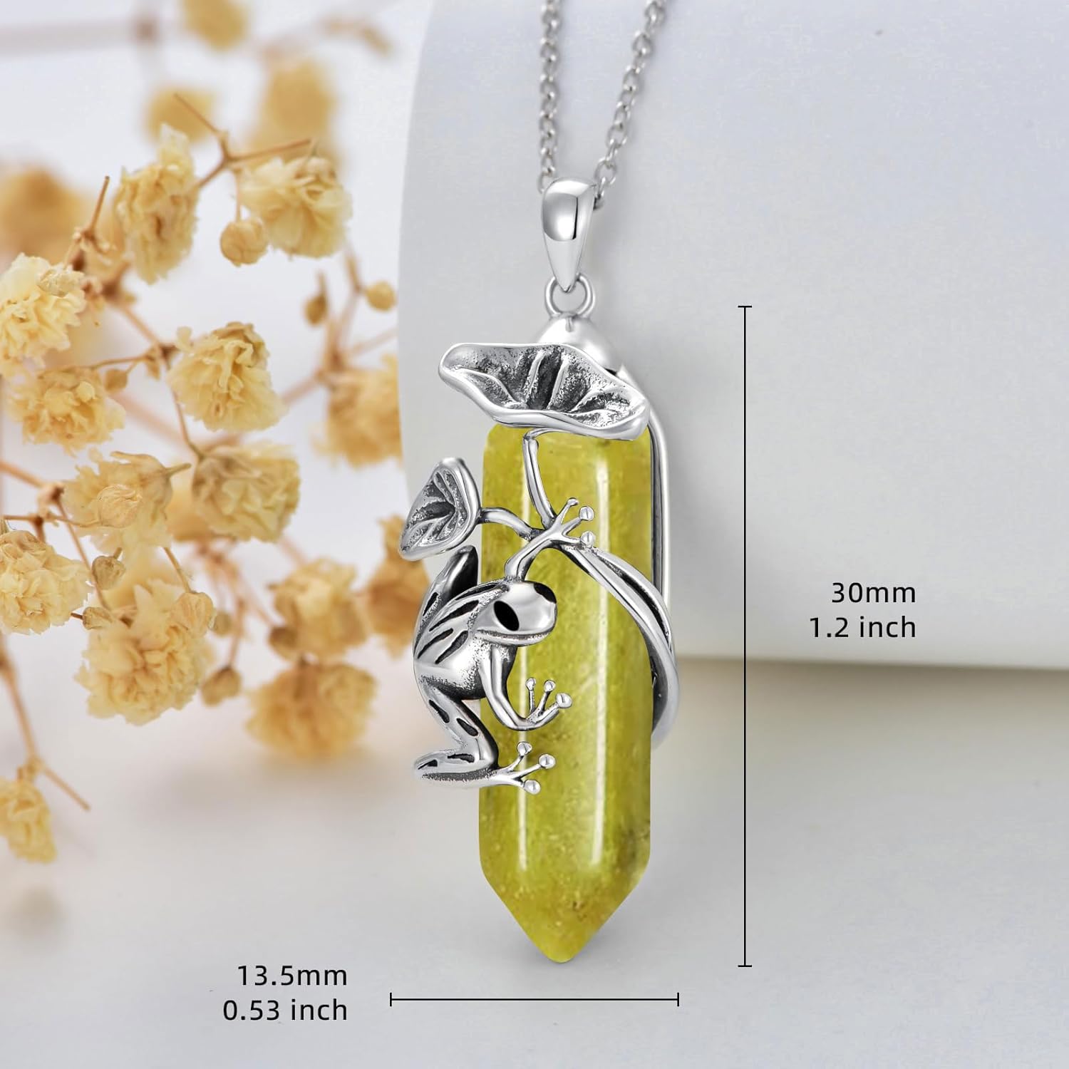 Frog Necklace 925 Sterling Silver Frog Pendant Birthstone Quartz Jewelry Gift for Women s Mom