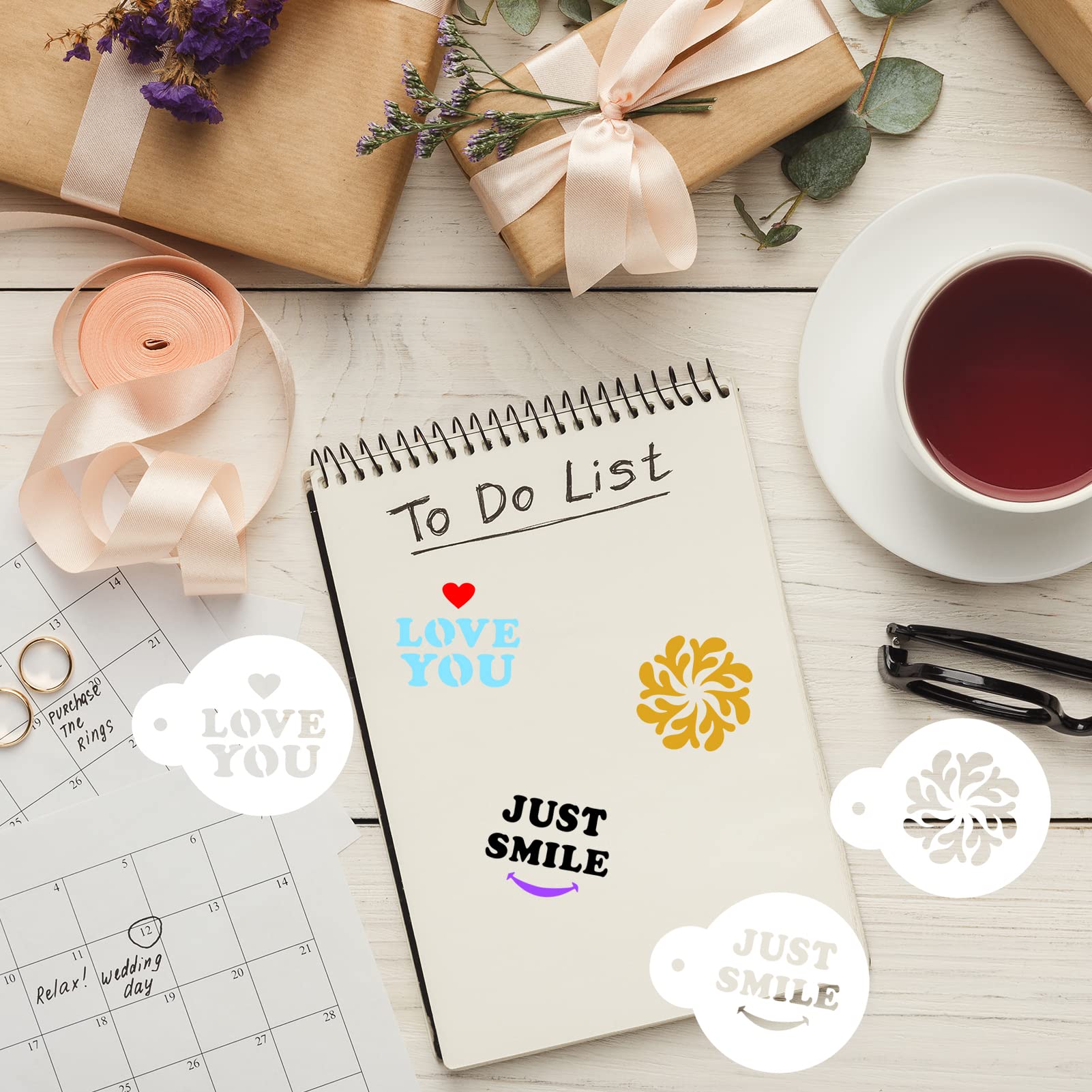 30 Stencil Per Decorare Caffè E Biscotti: Modelli Divertenti Per DIY - Foto 11