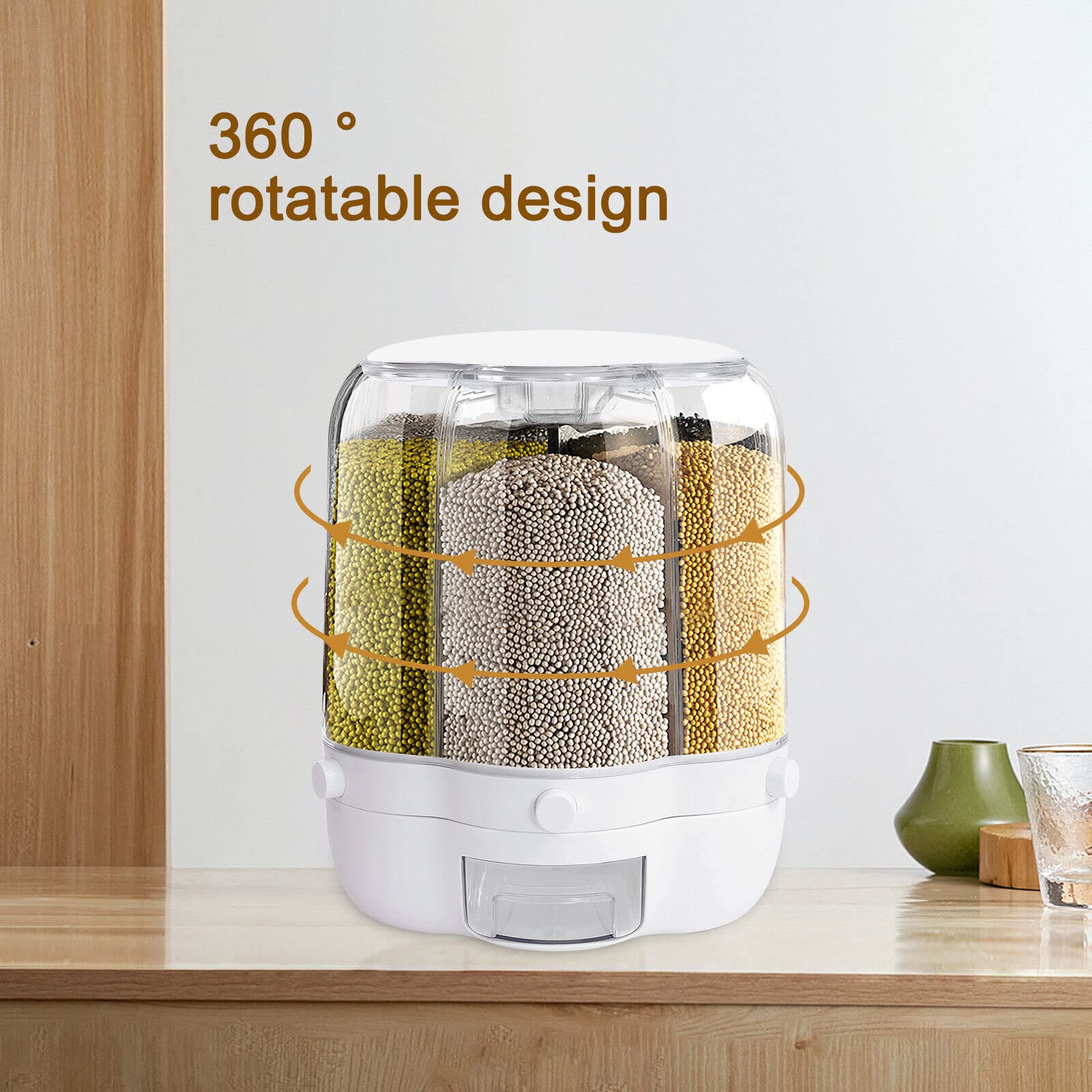 Serbatoio Alimenti Secchi Cereali Contenitore Crocchette Cane Serbatoio