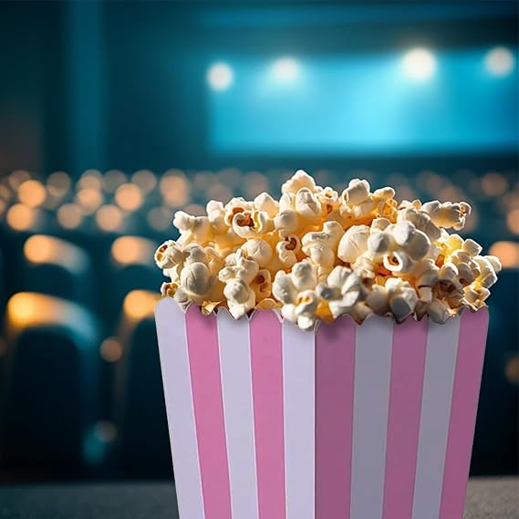 Mini Popcorn Boxes, Pink Small Popcorn Bags, 4.72X2.75In, 20 PCS