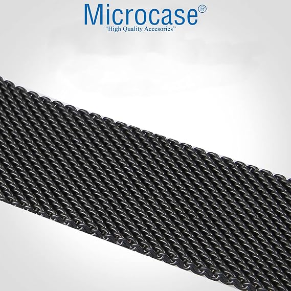 Microcase 44-46 mm Akıllı Saatler için 22 mm Manyetik Metal Kordon Kayış - KY15 (Gümüş)