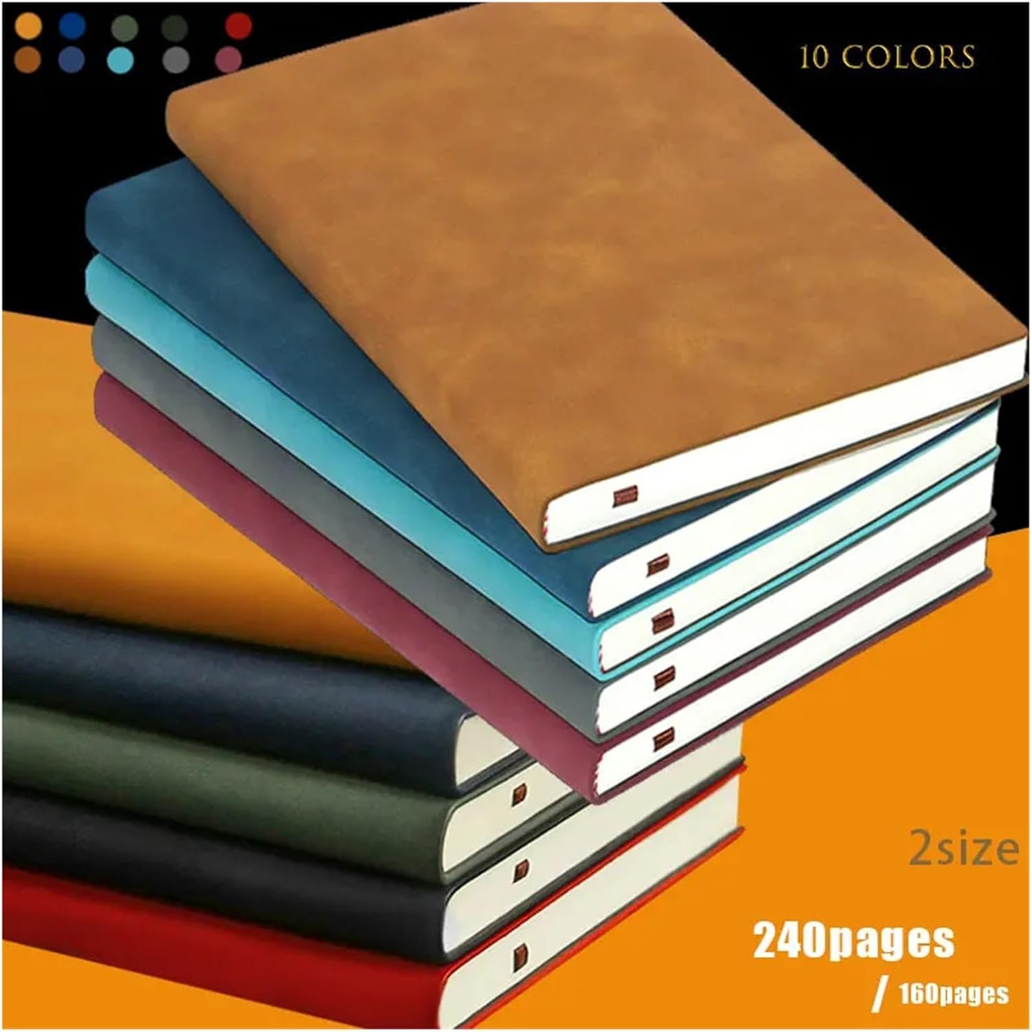 A5 Notebook Office Journal Diary Notepad Stationery Lined Notebook 160pages/240pages(Cyan)