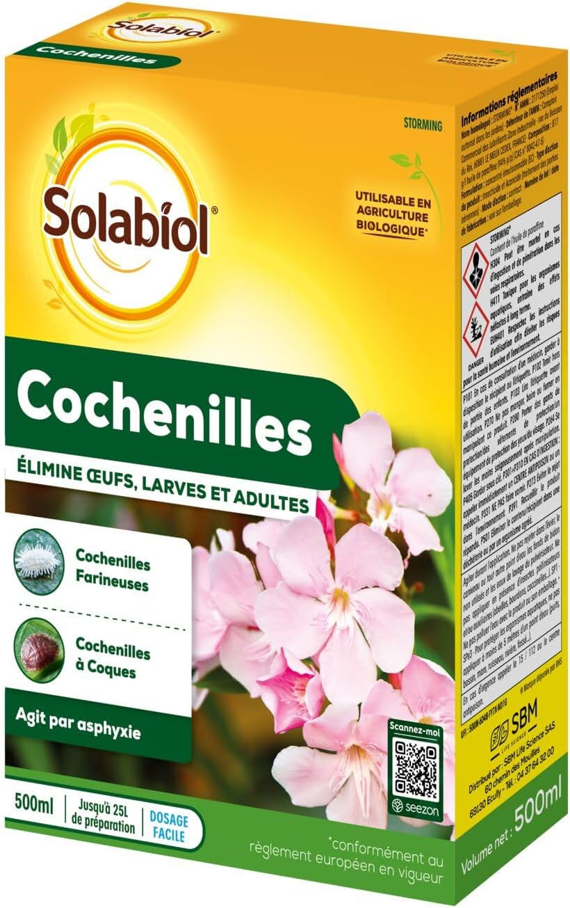 SOLABIOL Anti Cochenilles - 500ml - 25L De Solution - Élimine Oeufs Larves & Adultes - Effets Rapides En 24/48H - Utilisable En Agriculture Biologique SOCOC500 — vue 2