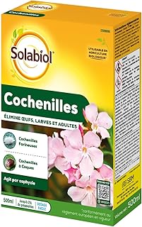 SOLABIOL Anti Cochenilles - 500ml - 25L De Solution - Élimine Oeufs Larves & Adultes - Effets Rapides En 24/48H - Utilisable En Agriculture Biologique SOCOC500