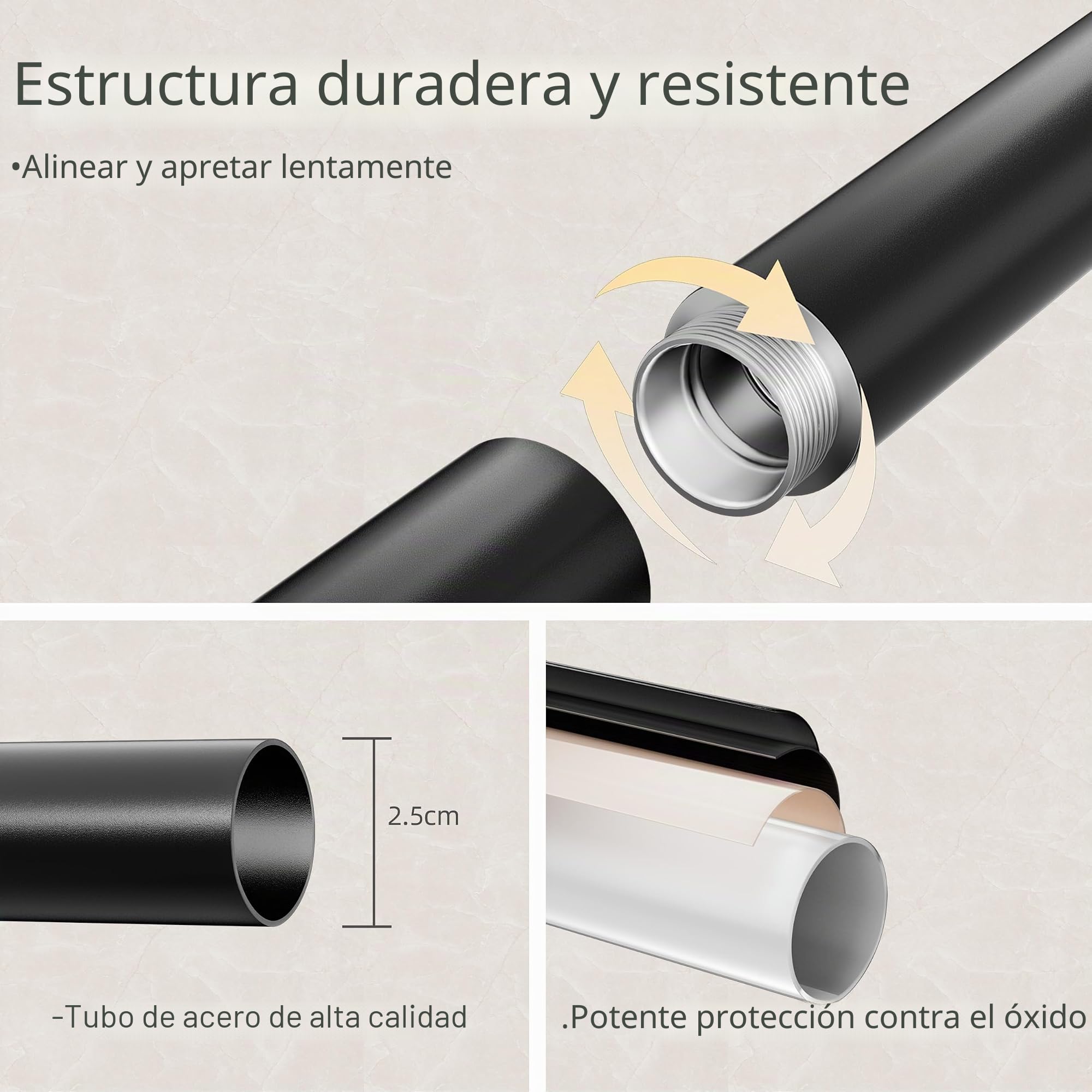 OUTBROS Toallero, Toallero de pie, Soporte de Metal de 3 Niveles para Baño, Secado y Exhibición con Estante, Soporte para paños para Sala de Estar, 39x26x90cm, Negro | Toallero de metal de acero inoxidable para baño con placa base de metal, soporte de sec