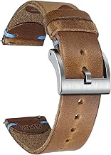 Horween Mens Leather Quick Release Watch Bands - Retro Replacement Strap 18mm 19mm 20mm 21mm 22mm 24mm Width