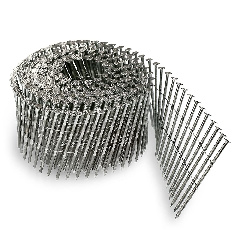 Simpson Strong-Tie T13A175SNJ 15° Wire Coil, Full Round Head, Ring-Shank Siding Nail — 1-3/4 in. Type 316 (1800-Qty)