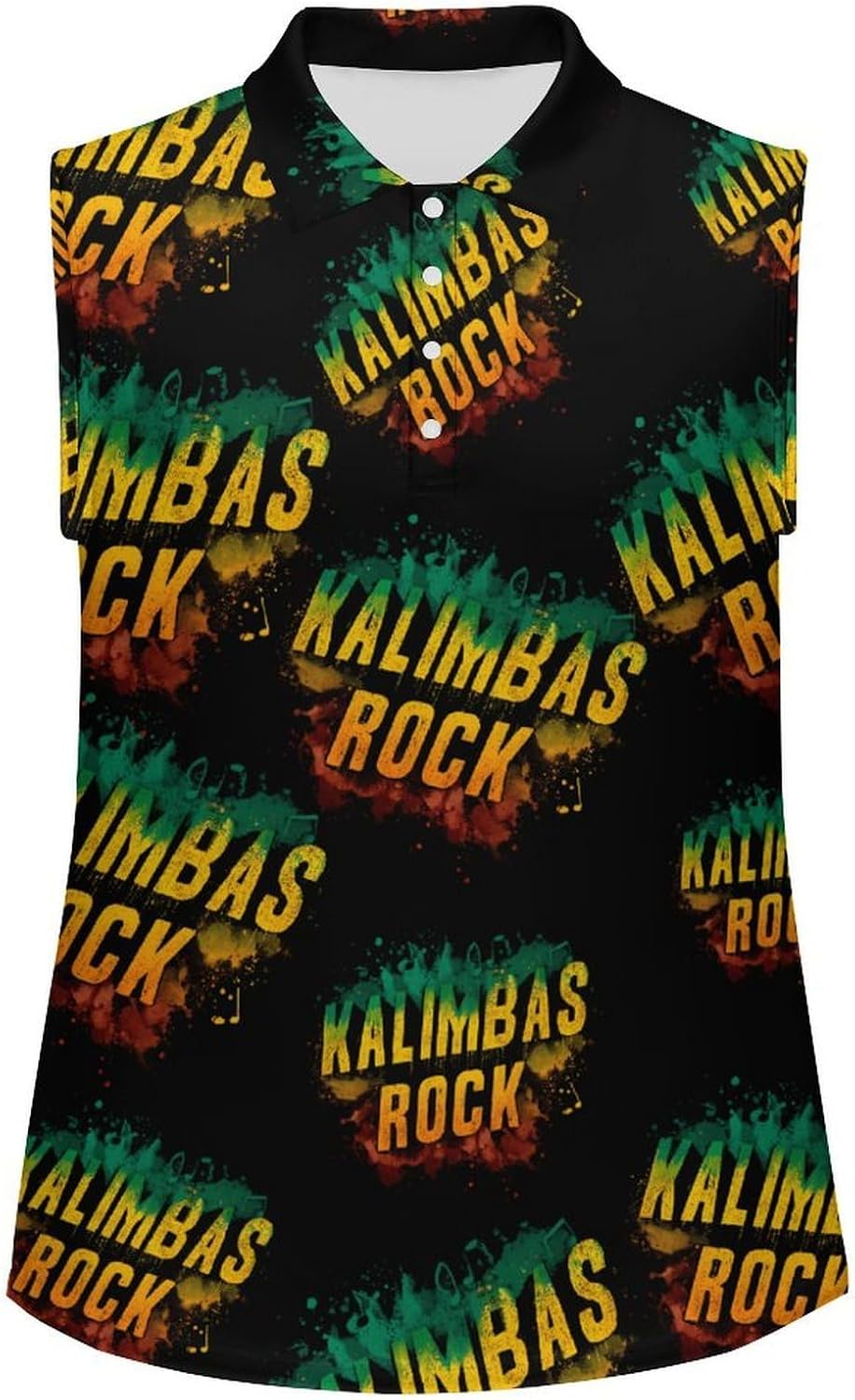Kalimba Thump Piano Instrument Golf Polo Shirt Tank Tops Running Vest for Women