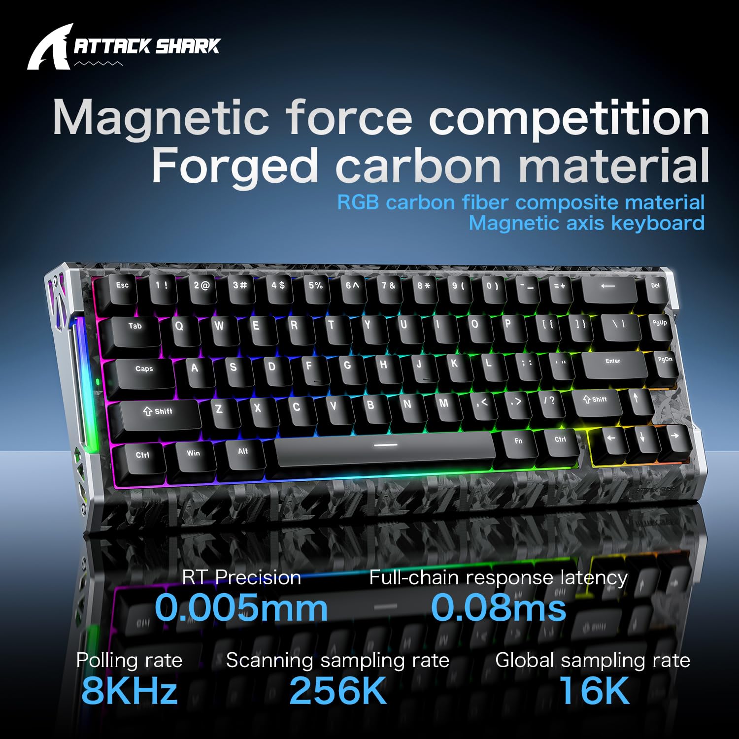 Amazon.com: ATTACK SHARK R68 HE Carbon Fiber 8000Hz Rapid Trigger