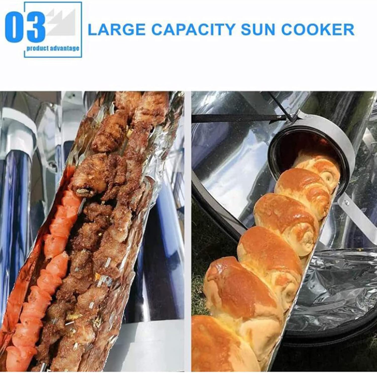 Solar Powered Camping Grills,Solar Grill Stove Made of Stainless Steel,Cooking in The Sun,The Temperature Can Reach 120-330 °C,for Camping,Outdoor,Park,Balcony,Courtyard