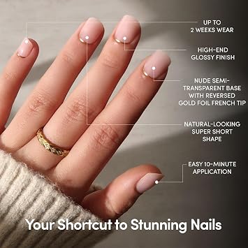 Glamnetic Press On Nails - Extra Short, Glossy Fake Nails 30 Pc Full Kit