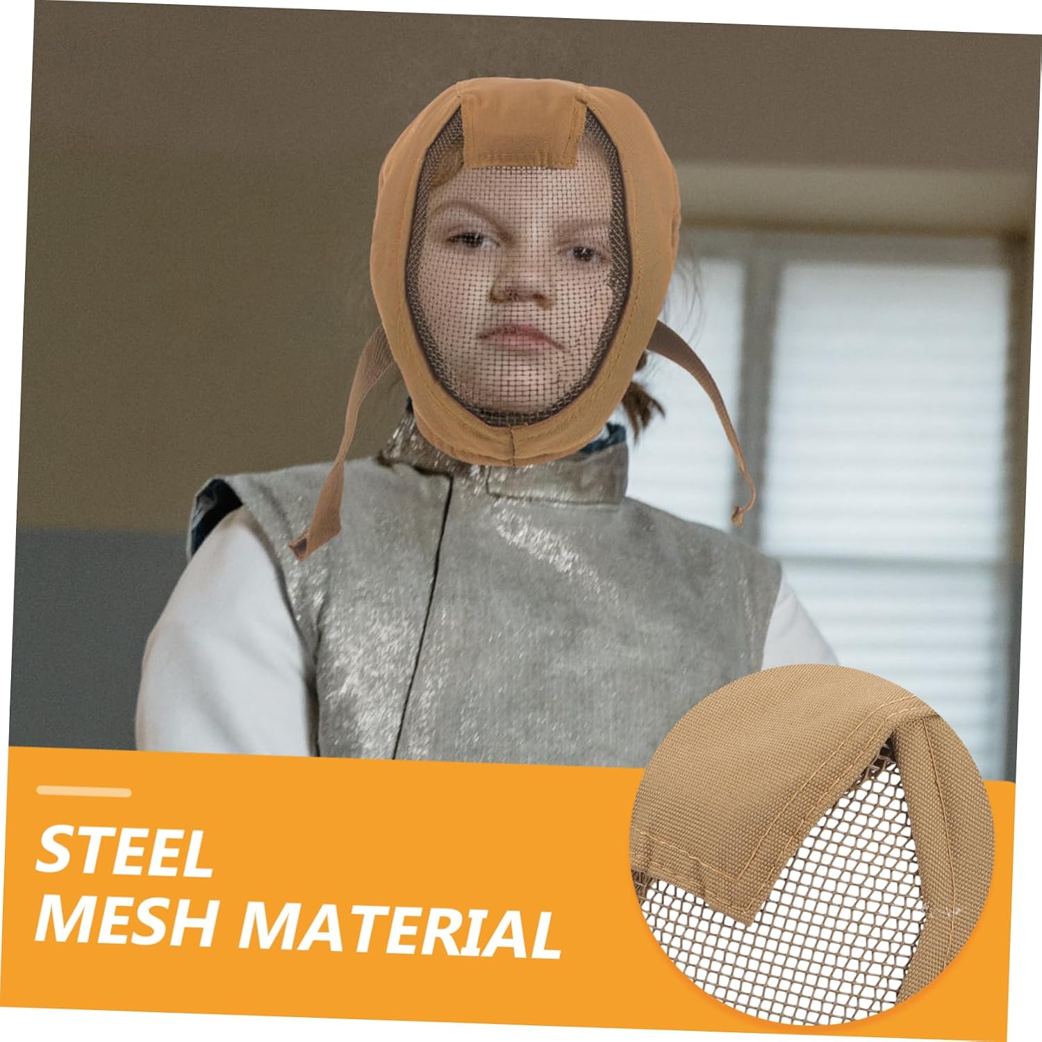 Human Game Field Mask Mesh Face Guard for Outdoor Fencing Activities Durable Protective Mask for Sports Training and Cold Weather Use