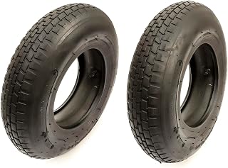 2x 4.80/4.00-8 Tyre & Inner Tube Straight Valve 4 Ply 16 Inch Tire Wheelbarrow Barrow Cart 4.80-8 4.00-8 480/400-8