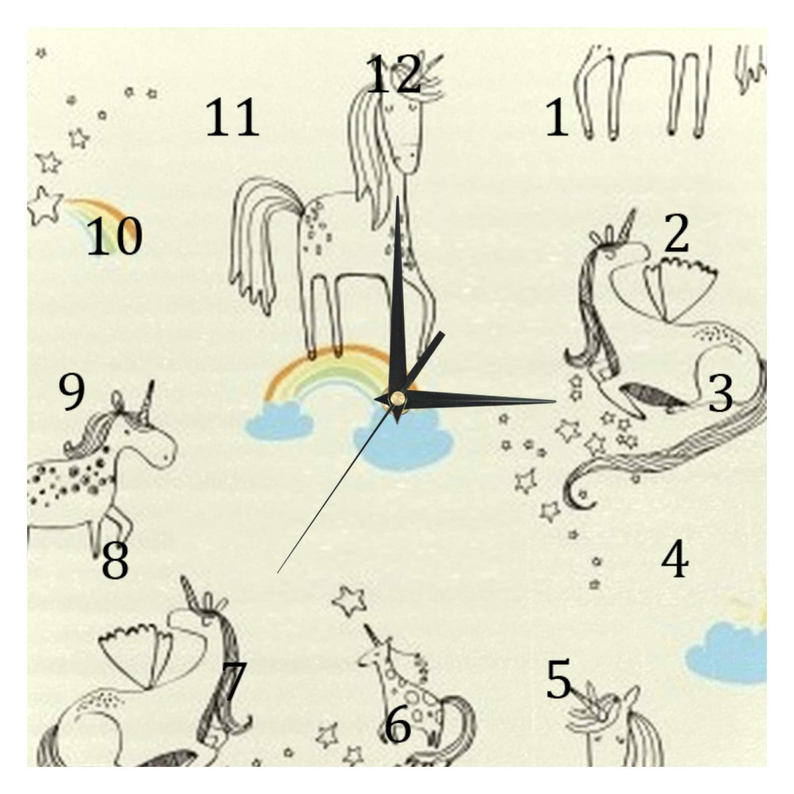 Horloge numérique licorne à piles pour une décoration de bureau ludique