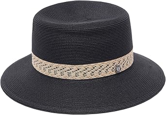 Pineapple&Star Bella Sun Beach Wide Brim Straw Hat Fine Braid UPF50+ for Women