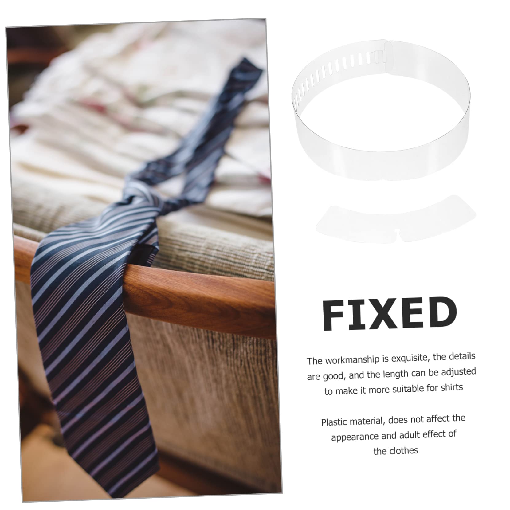 Tiras de Cuello para Camisa Transparentes Tiras de Fijación Prácticas y Duraderas Accesorio Plástico para Camisas y Blusas Uso Fácil para Hombres y Mujeres 200 Piezas 100