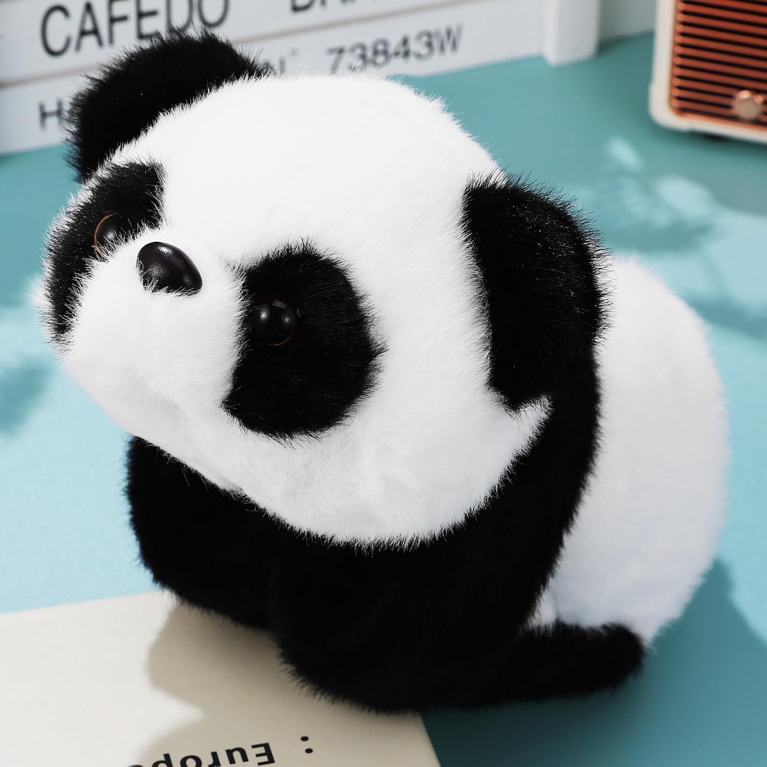 TOYANDONA Animal Slap Bracelet, 1pcs Panda Slap Bracelet Stuffed Animal Plush Hugger Panda Wristband for Kids Birthday Jungle Party Favors