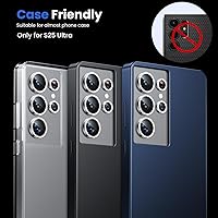 Vista 46 de WSKEN for Samsung Galaxy S24 Ultra Camera Lens Protector, Ultra Thin Scratch Resistant 9H Tempered Glass with Aluminum Metal Circle Camera Screen