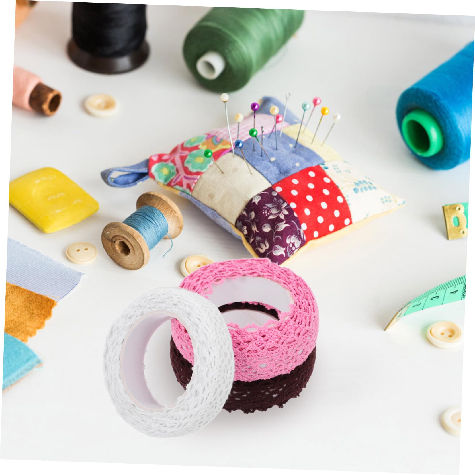 Angoily 5 Series Cinta De Encaje Cintas Adhesivas Cintas De Encaje Para Manualidades Cinta Decorativa Tamaño De De Scrapbooking De Hechas A Mano Tela 3 Rollos*5