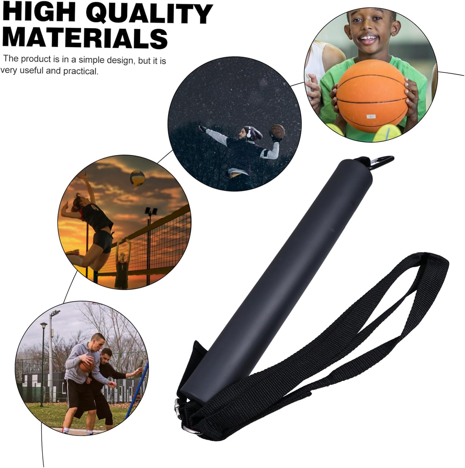 Adjustable Elastic Cord Volleyball Spike Trainer for Hitting Technique Practice Training Equipment for Volleyball and Basketball Hoop Use Height Jumping Aid for Skill Improvement