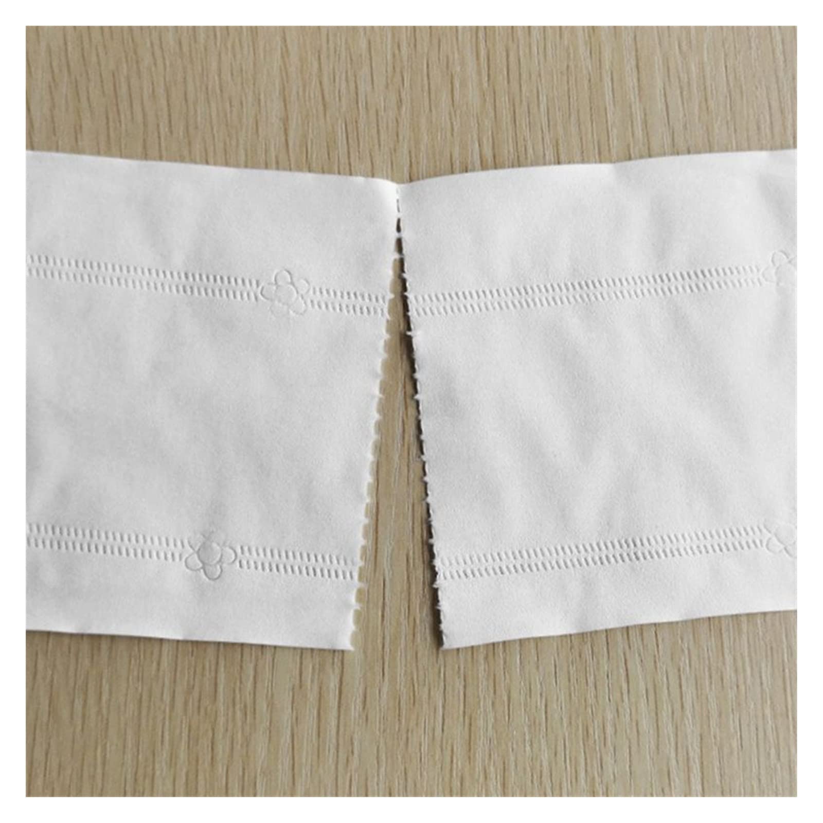 VSOLS 21x9 cm Extra épais 4 pli Grand Papier Toilette Grand Tesonnier de Bain Floral Rossé Serviette à Main (Color : White)
