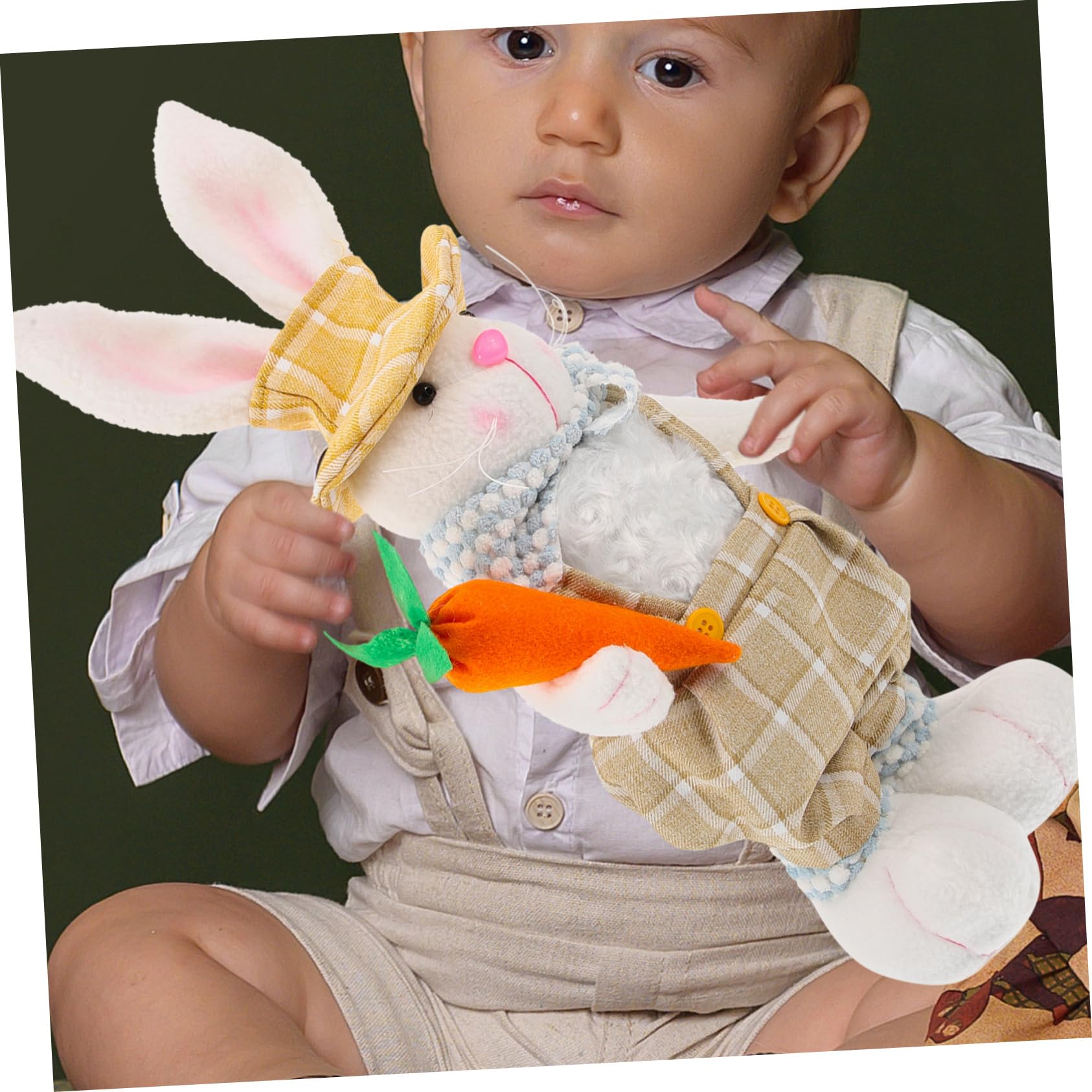Amosfun Coniglio Pasquale Decorativo Peluche Statua Di Coniglio Carino Per Decorazioni Pasquali e Feste Primaverili Per Adulti Ornamentazione Da Tavolo Per Atmosfera Festiva